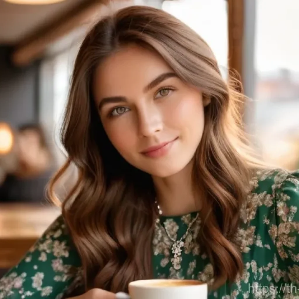 탄소 격리 식재 프로젝트의 정부 지원 정책 - A young woman in her early twenties, with long, wavy brown hair and kind green eyes, is seated comfo...
