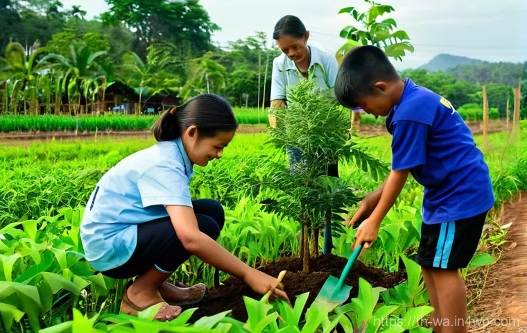 탄소 격리 식재의 성공적인 모델링 기법 - **AI-Powered Reforestation Planning in Thailand:**
    "A vibrant, high-detail, realistic image capt...